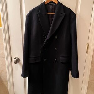NWT! Zara Men's Cashmere & Wool Coat (Navy)